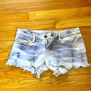 Tie dye Jean cutoff shorts